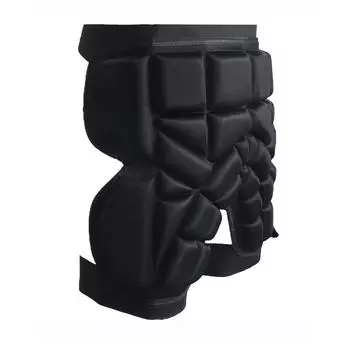 Унисекс Защита бедра Накладка EVA Регулируемая для взрослых детей Коньки Лыжи (L Взрослый Черный)