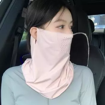 Унисекс Защита от УФ-излучения Открытый чехол для шеи Спортивный солнцезащитный нагрудник Ледяная шелковая маска для лица Крышка для шеи Солнцезащитный крем для лица Шарф