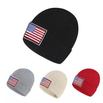 Унисекс, женская и мужская вязаная зимняя теплая негабаритная лыжная шапка с напуском, мешковатая кепка One Size бежевый