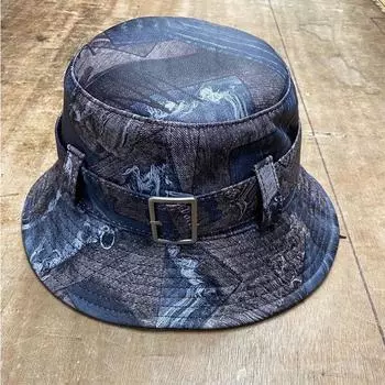Унисекс, женские джинсовые синие шапки с принтом из натуральной кожи, рыбацкие шапки для мужчин, мужские повседневные рыбацкие шапки, кепки для бассейна, мужская уличная одежда, ведро Gorra L 55 56cm синий
