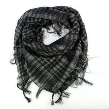 Унисекс женский мужской арабский шарф Шема Куфия Палестина, шаль, накидка BK One size чёрный