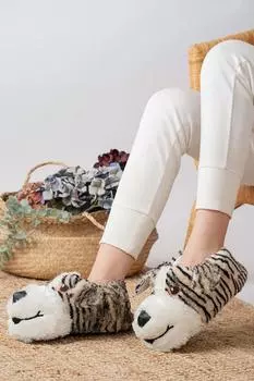 Унисекс, зимние фигурные плюшевые мягкие домашние тапочки, теплые домашние тапочки, хлопковая обувь