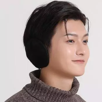 Унисекс зимние наушники толстые плюшевые защитные наушники ветрозащитный противоскользящий прочный шов для поездок на работу и отдыха на природе темно-синий