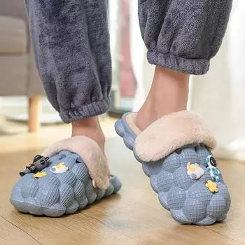 Унисекс зимние тапочки для женщин домашние тапочки мужские пузырьковые тапочки массажные личи модные дизайнерские теплые флисовые мужские сабо 36-37 бежевый