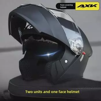 Унисекс зимний мотоциклетный шлем с откидным верхом: Всесезонный полушлем для безопасной езды.