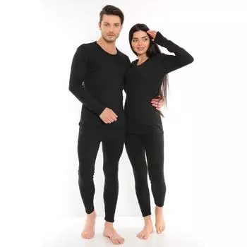 Унисекс зимний термокостюм с флисовой подкладкой | Термофутболка и термоколготки Нижнее белье S/M