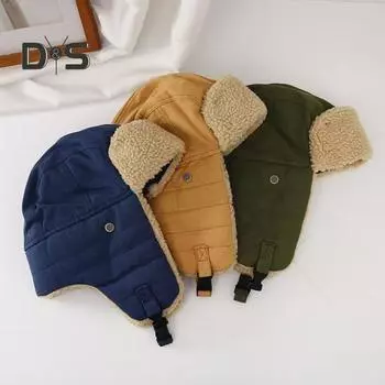 Унисекс зимняя шапка с утолщенной флисовой подкладкой Защита ушей Windoroof Застежка-пряжка Сохранение тепла на открытом воздухе Катание на лыжах Коньки Сноубординг Шапка Lei Feng синий