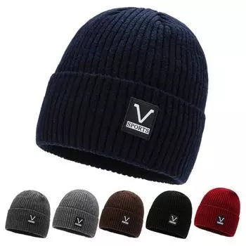 Унисекс зимняя вязаная шапка из утолщенного флиса теплая противоскользящая ветрозащитная однотонная высокоэластичная защита ушей для активного отдыха на велосипеде катание на лыжах плетение шапочки темно-серого