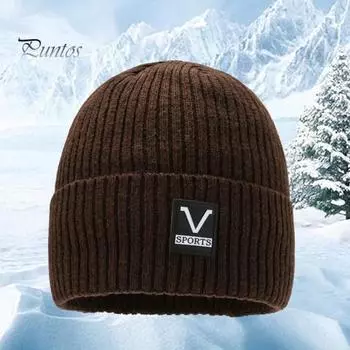 Унисекс зимняя вязаная шапка из утолщенного флиса теплая противоскользящая ветрозащитная однотонная высокоэластичная защита ушей для активного отдыха на велосипеде катание на лыжах плетение шапочки темно-серого