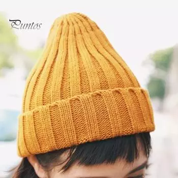 Унисекс зимняя вязаная шапка с толстыми полями, однотонная, эластичная, для защиты ушей, ветрозащитная, теплая для холодной погоды, головной убор чёрный