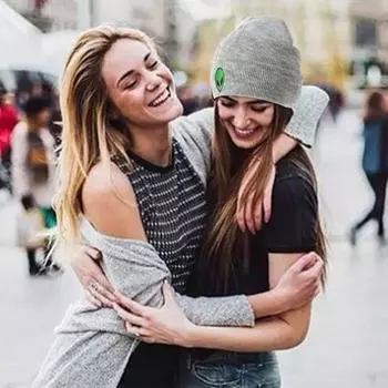 Унисекс зимняя вязаная шапка утолщенная инопланетная вышивка теплая нескользящая ветрозащитная однотонная эластичная защита ушей для езды на велосипеде и катания на лыжах шапочка чёрный