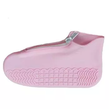 Unisex Zipper Reusable Shoe Covers Waterproof Galoshes Rubber Boots Women Anti-slip Covers for Shoes Men Silicone Shoe Protector S for EU 24-33