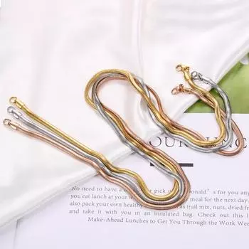 Унисекс, змеиная цепочка, женское ожерелье, колье из нержавеющей стали, ключица, розовое золото, цепочка, ожерелье для женщин, ювелирные изделия 3mm-40cm серебряный