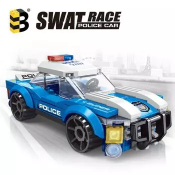 United Creative B 7606 City Series Полицейская машина, совместимые с Lego строительные блоки игрушка для детей Police Car