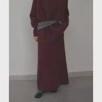 UNITY MODE Женская полосатая шерстяная юбка-драп - Зимняя коллекция