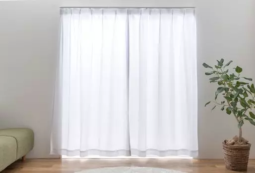 Univer Lace UV Protection Hard to See Flame Energy 200cm Wide x 218cm 1 Panel Curtains, (Over 75%), Mirrored, Through, Retardant, Saving, Long, белый