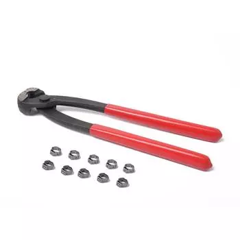 Universal 100PCS Hose Clamp and Tool Set Single Ear Clamp Hose Clamp Stainless Steel Clamp Pliers Ear Clamp Pincer