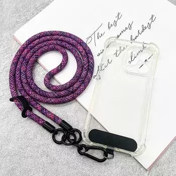 Universal 120Cm Crossbody Lanyard Strap Chain For Phone Case Cover Sport Climbing Colorful Nylon Single Cord Rope