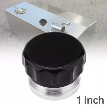 Universal 1.5 Inch Aluminum Alloy Weld Billet Filler Neck Cap for Fuel Water Oil Tank Black