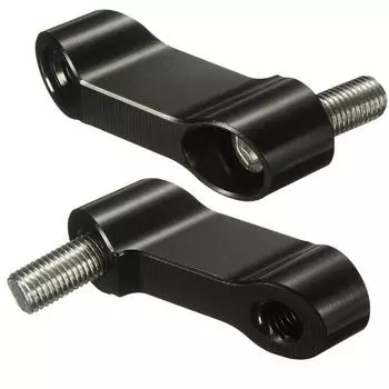 Universal 2 Pcs CNC Aluminum Riser Motorcycle Supplies Handle Bar Rear View Base Mirrors чёрный