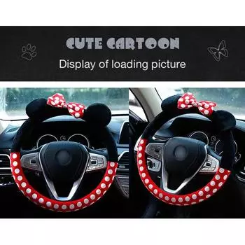 Universal 38cm Car Cartoon Steering Wheel Cover cute Cartoon Universal Interior Accessories Set Women/man 16designs car covers