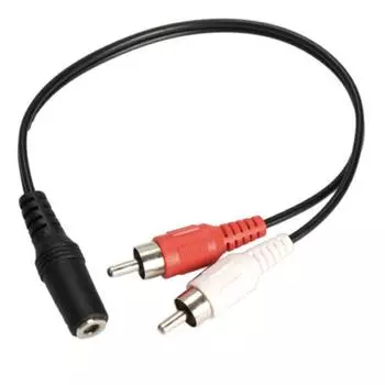 Universal 40cm RCA Male 2 RCA Headphone 3.5 Audio Cables Adapter Cable Stereo Audio Splitter
