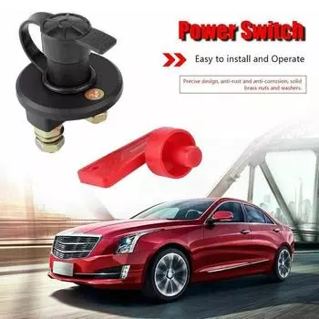 Universal Battery Isolator 12V Battery Power Disconnect Switch Rotary Power Kill Cut-off for Auto Truck Boat for Vehicle Car Van