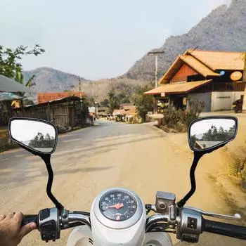 Universal Bicycle Mirror Adjustable Rotatable Scooter Rearview Mirror With Skull Skeleton Claw Skull Skeleton Claw Side Scooter чёрный