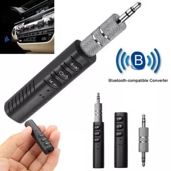 Универсальный Bluetooth-совместимый приемник Hands-Free с шумоподавлением и разъемом AUX 3,5 мм, перезаряжаемый мини-беспроводной аудиоприемник