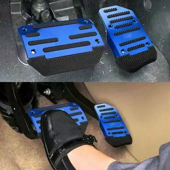 Universal Car Accelerator Pedal Cover Increase The Pad Red Kit Foot Pedal Accelerator Silver Blue Non-Slip Contact Pedal Ar V3O0