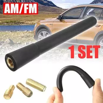 Universal Car Antenna Small Short Car Aerial Mini Car Radio Accessories FM/AM Pure Copper Antenna Radio чёрный