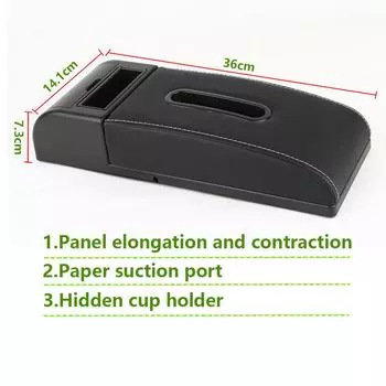 Universal Car Armrest Mat Auto Armrest Box Bracing Height Increase Pad Car Tissue Box Storage Protection Cushion Support Arm