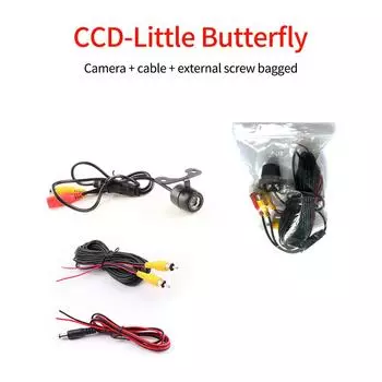 Universal Car Backup Camera Wide Angle Flush Mount Reverse Rear View Camera 8 LED Night Waterproof CCD Reversing Aid