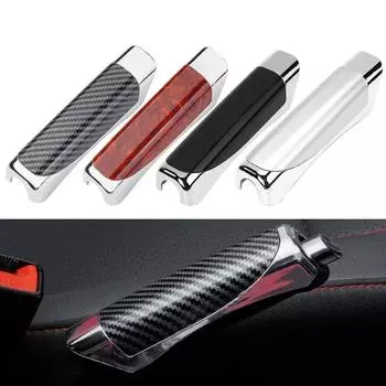 Universal Car Hand Brake Cover Carbon Fiber Wood Color Protector Handbrake Grips Interior Decor Car Styling Accessories