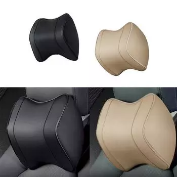 Universal Car Neck Headrest Pillow Rest Head Support Cushion Car Breathable Memory Foam Slow Rebound Guard Car Lumbar Pillow чёрный