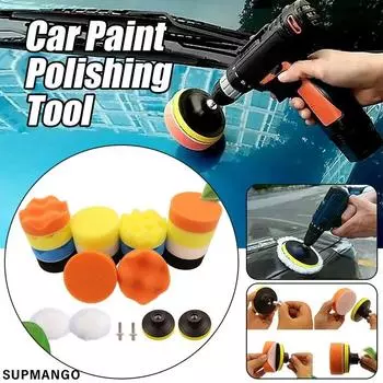Universal Car Paint Care Accessories 22pcs Car Polishing Sponge Pads Kit Foam Pad Buffer Kit Polishing Machine Wax Pads