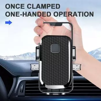 Universal Car Phone Holder Air Vent Clip Universal Mobile Phone GPS Stand Support In Car Mount Adjustable Auto Bracket чёрный