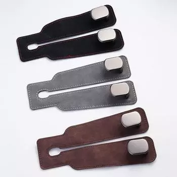 Universal Car Seat Back Double Hook, 2024 New Car Seat Headrest Hook, Leather Car Seat Headrest Double Hooks And Phone Holder чёрный