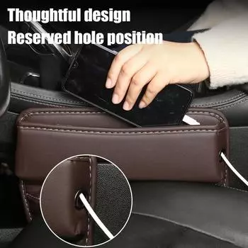 Universal Car Seat Gaps Organizer Storage Box Leather Storage Card Pocket Phone Keys Holder Multifunction Crevice Wallet Si K6N5