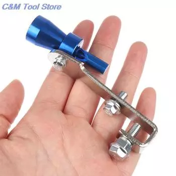 Universal Car Size S 18mm Turbo Sound Whistle Muffler Exhaust Pipe Auto Blow-off Valve Simulator for All Cars Accessories 1PC серебряный