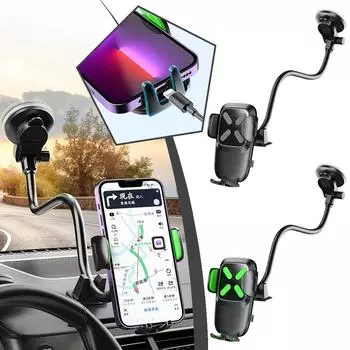 Universal Car Suction Cup Long Arm Phone Mount Stand Thickened Adjustable Car Windshield Phone Holder Mount For Car Truck V M3z6 зелёный