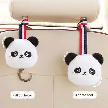 Universal Cartoon Car Hook Hidden Auto Fastener Hangers Auto Seat Headrest Hook Car Decorations Style A