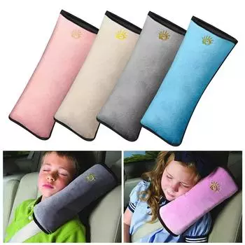 Universal Children Car Seat Belt Pillows Adjustable Kid Auto Seatbelt Pillow Seat Sleep Positioner Protector Seat Accessories серый