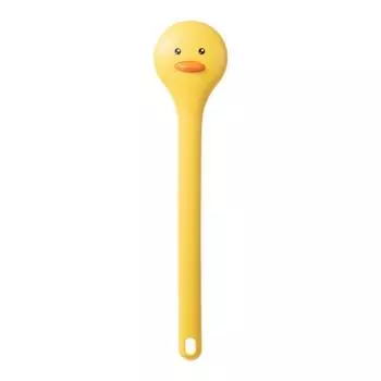 Universal Cute Duck Bathing Brush Long Handle Yellow Boby Rubbing Tool Hang Hole Soft Bristles Shower Scrubber Kids