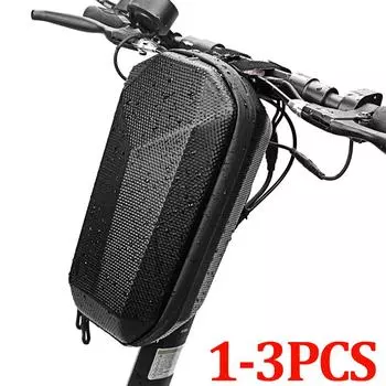 Universal Electric Scooter Bag Scooter Front Bags Leather Storage Bags Waterproof EVA Hard Shell Bicycle Hanging Storage Bags