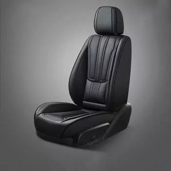Универсальный чехол для сиденья автомобиля из искусственной кожи PU, роскошный дышащий, легкоочищаемый, черный, автомобильные аксессуары для салона автомобиля серый