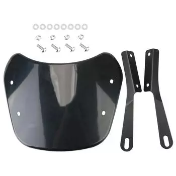 Universal for Honda Kawasaki Suzuki Motorcycle Headlight Windshield Wind Deflector 5-7 inch Windscreen дым