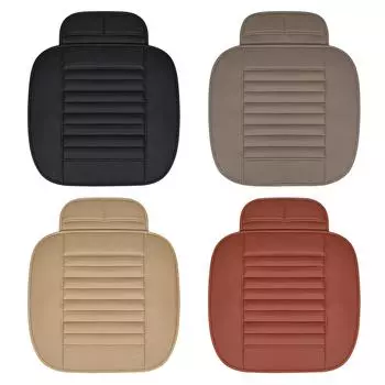 Универсальная накладка на переднее сиденье, дышащий чехол на переднее нижнее сиденье из искусственной кожи с противоскользящим эффектом серый