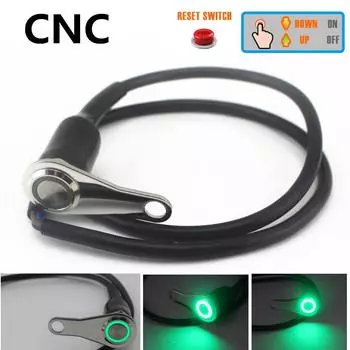 Universal Green LED CNC Aluminum Motorcycle Handlebar Switch with Waterproof Horn & Engine Start/Kill Button