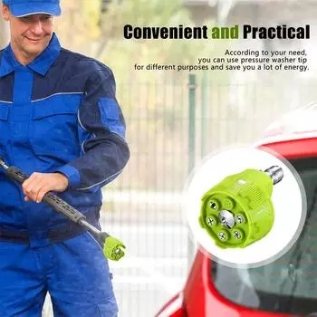 Universal High Pressure Washer Spray Nozzle 0 15 25 40 Degree Rotation Watering Rinse Soap Nozzle Tip Garden Cleaning Tool коричневый